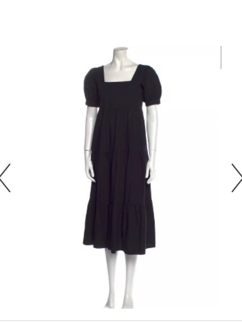 Faithfull the Brand Square-Neck Midi Dress